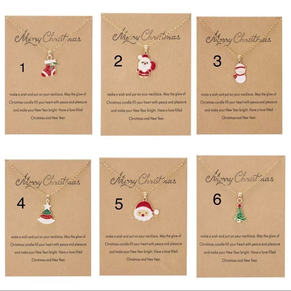 2/$15 NWT ENAMEL CHRISTMAS NECKLACE